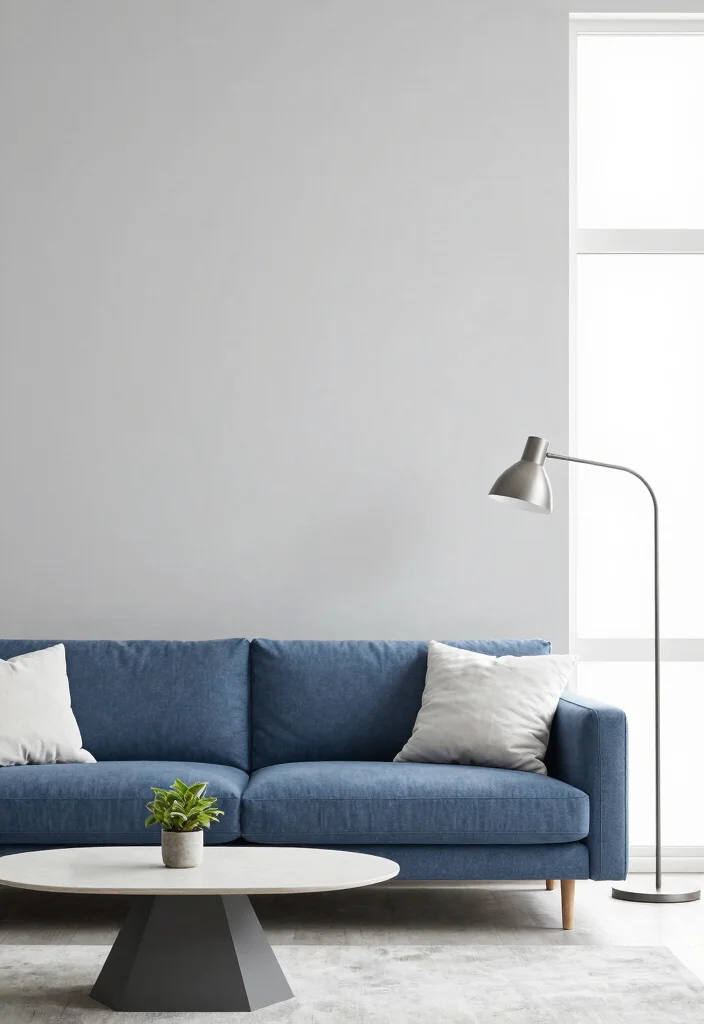 16 Blue Couch Living Room Decor Ideas Fresh Coordinated Style - 3. Minimalistic Elegance with Monochrome Accents 1