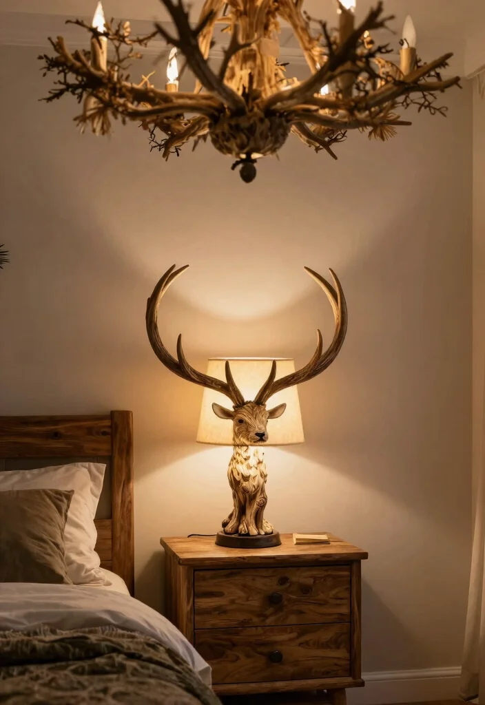 16 Boys Hunting Bedroom Ideas: Rustic Outdoor Theme - 12. Nature-Inspired Lighting 1