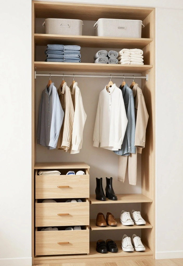 16 Cozy Shared Bedroom Ideas for Two People - 10. Optimize Closet Space 1