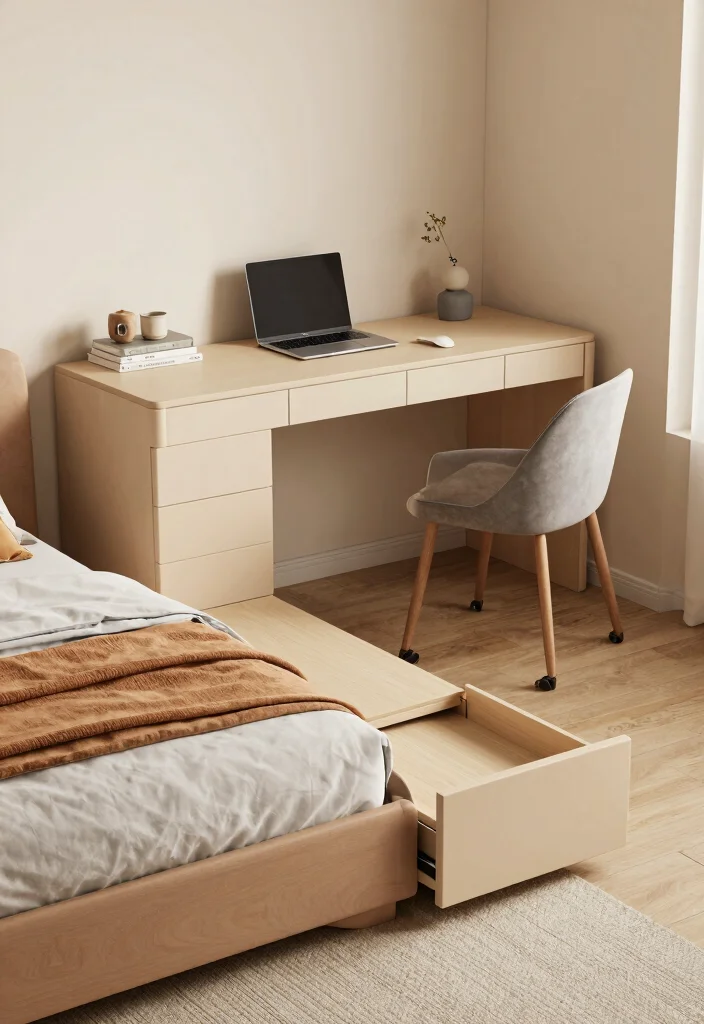 16 Cozy Shared Bedroom Ideas for Two People - 3. Use Dual-Functionality Furniture 1