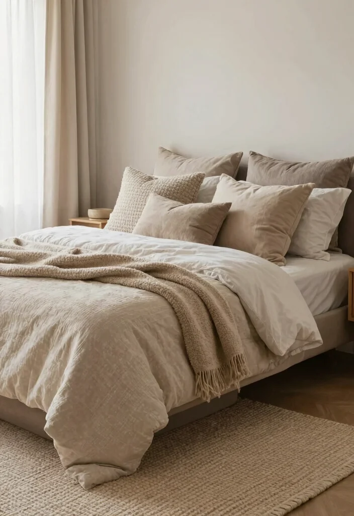 16 Cozy Shared Bedroom Ideas for Two People - 5. Layer Textures for Comfort 1