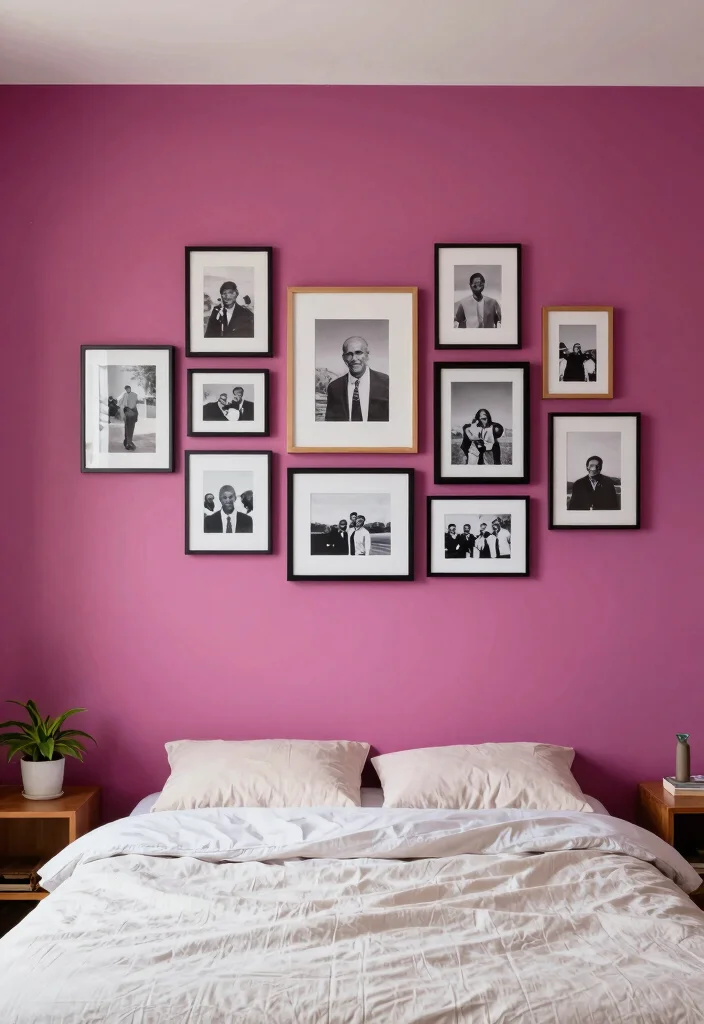 16 Cozy Shared Bedroom Ideas for Two People - 7. Create a Statement Wall 1