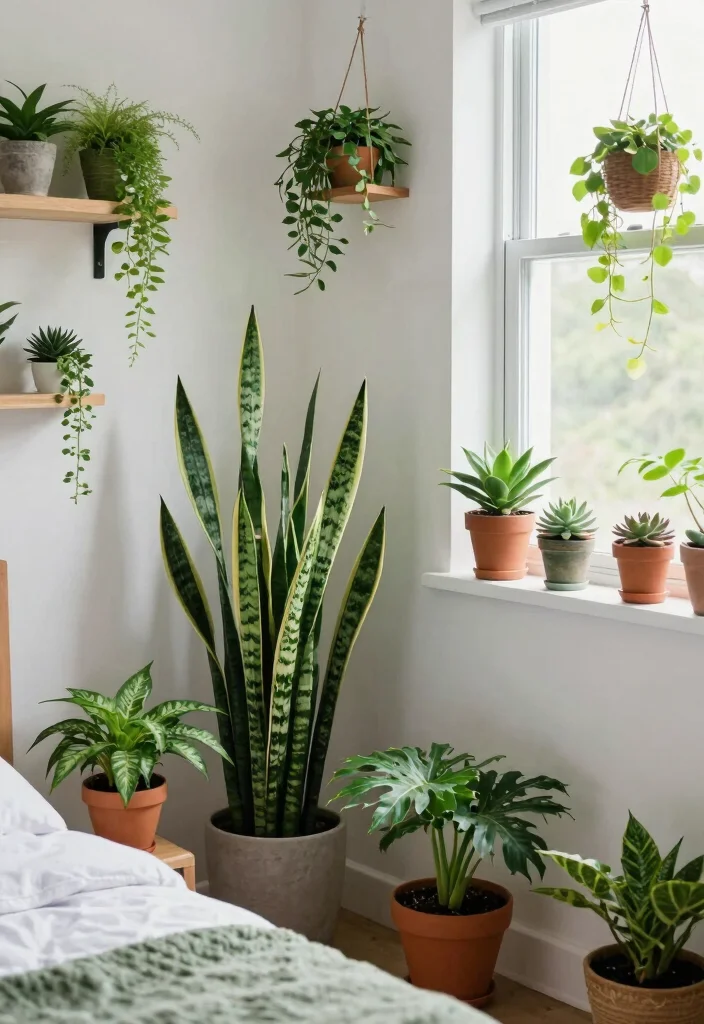 16 Cozy Shared Bedroom Ideas for Two People - 9. Incorporate Plants 1