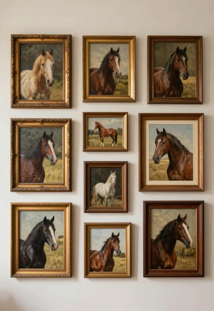 16 Horse Decor Living Room Equestrian Style Ideas Elegant Rustic - 1. Majestic Horse Portraits 1