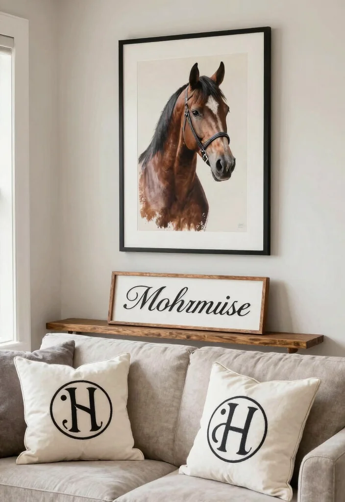 16 Horse Decor Living Room Equestrian Style Ideas Elegant Rustic - 12. Personalized Equestrian Decor 1