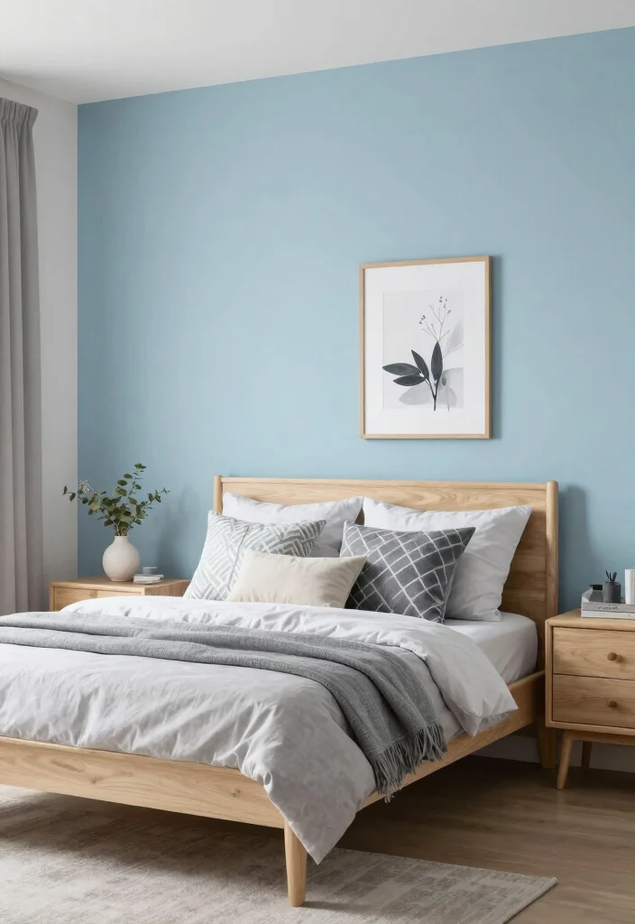 16 Light Blue Bedroom Walls Ideas for an Airy, Relaxed Look - 10. Bright and Bold Accent Walls 1