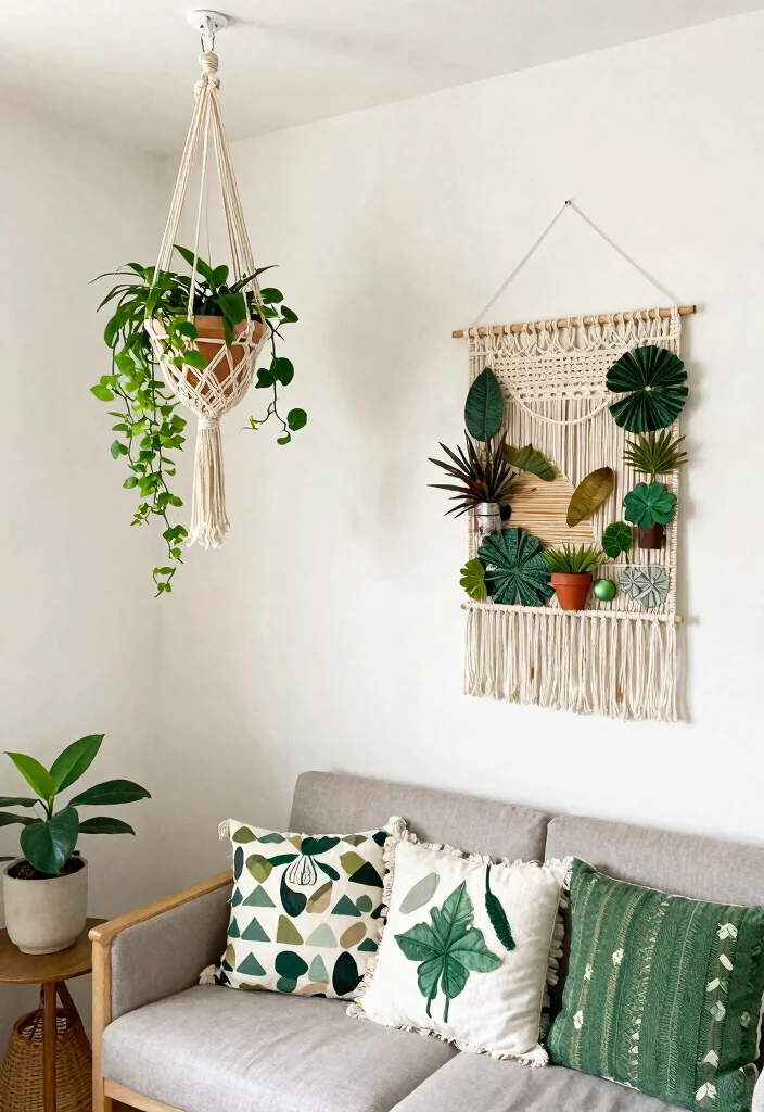 16 Living Room Decor Green Ideas for a Fresh Natural Feel - 13. DIY Green Decor Projects 1