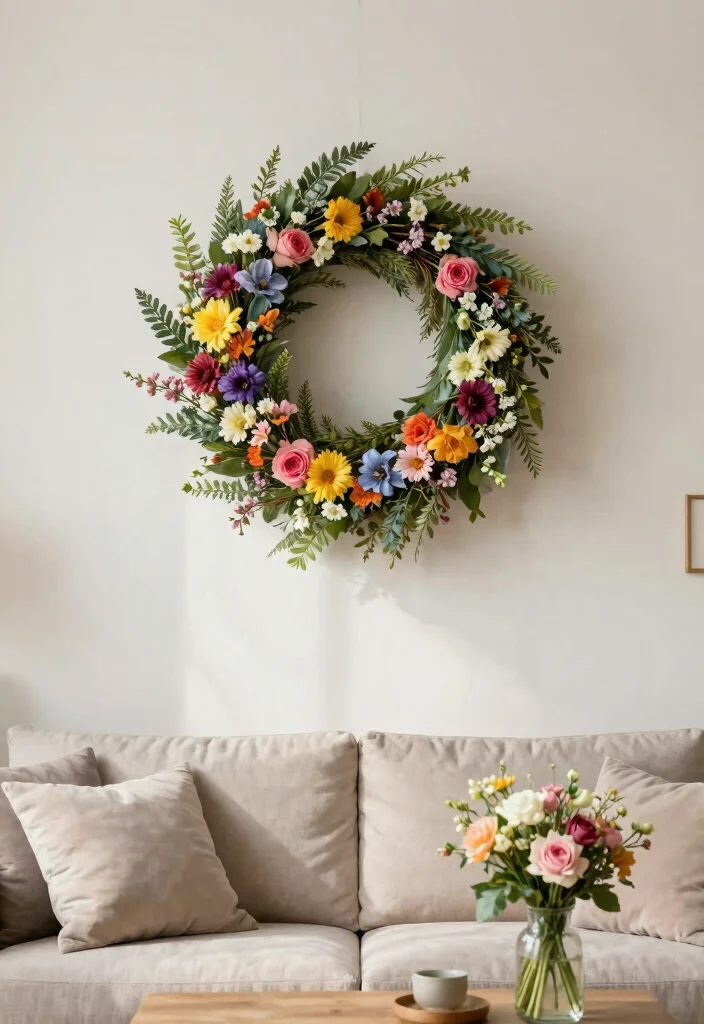 16 Living Room Empty Wall Ideas: Creative Decor Solutions - 13. Seasonal Decor Displays 1