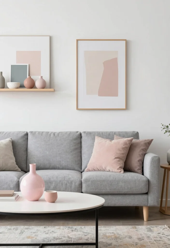 16 Living Room Grey Sofa Ideas for Easy Neutral Styling - 2. Subtle Accent Colors 1