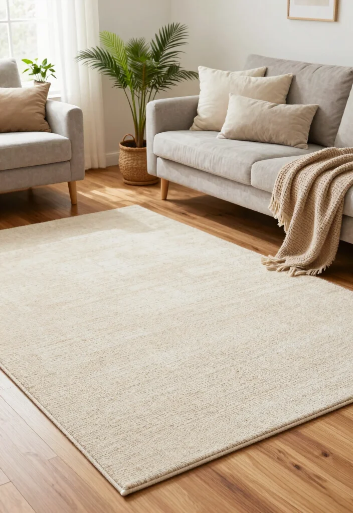 16 Living Room Rugs on Hardwood Ideas for a Layered Cozy Look - 16. Seasonal Touch 1
