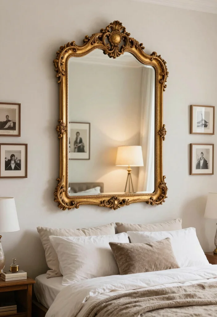 16 Mirror in Bedroom Ideas Bright Space Enhancing Style - 7. Antique Gilt Mirrors 1