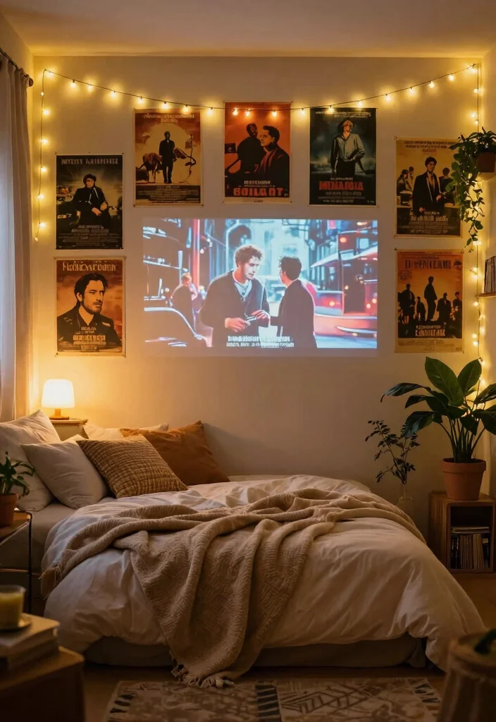 16 Movie Poster Wall Bedroom Ideas Cool Cinematic Decor - 15. Outdoor Movie Vibes 1