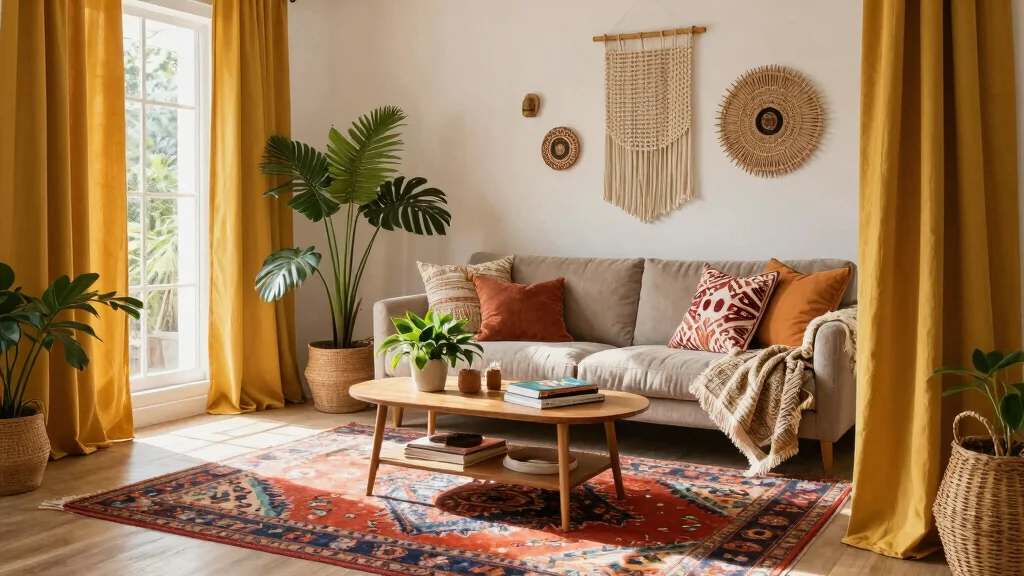 16 Mustard Curtains Living Room Ideas: Warm Trendy Pop