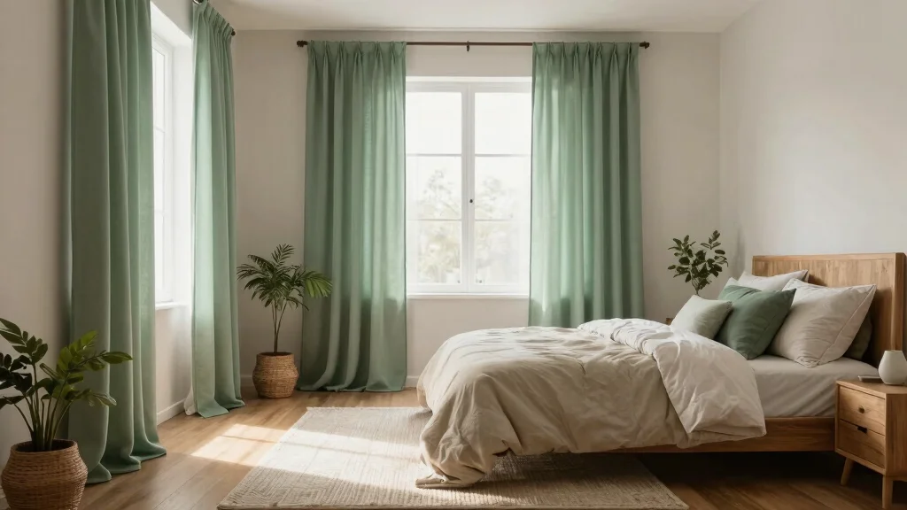 16 Sage Green Curtains Bedroom Ideas: Calm Elegant Touch