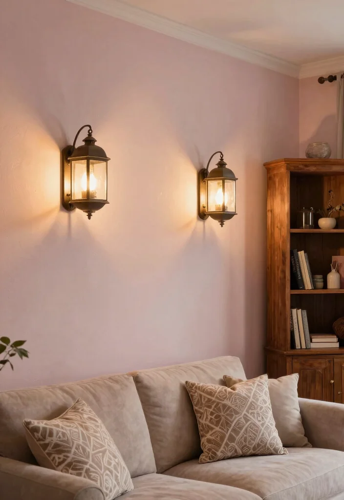 16 Wall Sconces Living Room Ideas for Soft Ambient Lighting - 3. Lantern-Style Wall Sconces 1