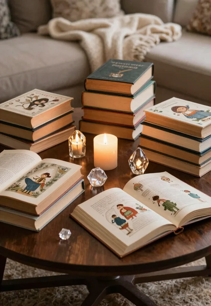 16 Witchy Living Room Decor Ideas: Dark Mystical Charm - 14. Whimsical Book Displays 1