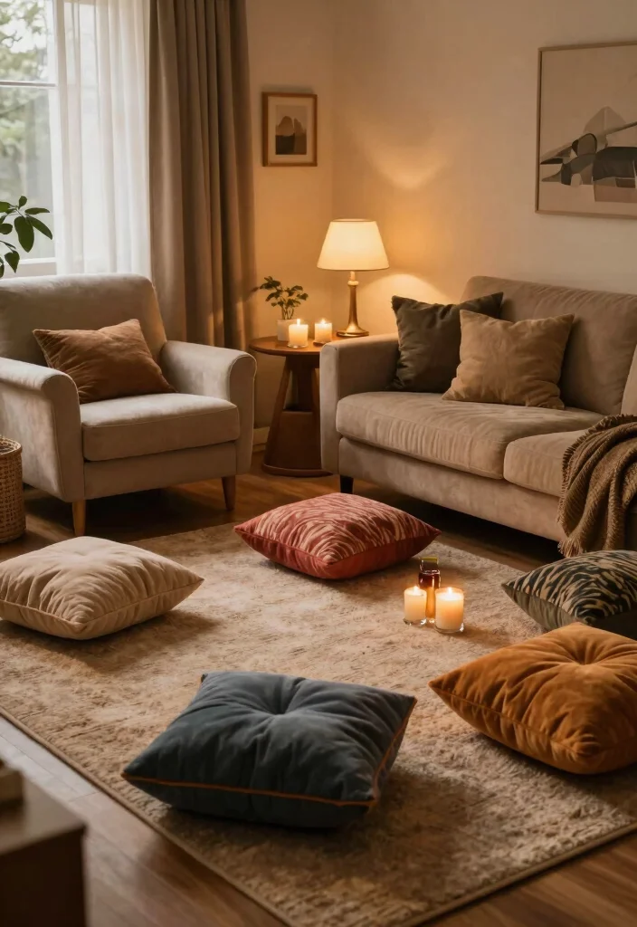 16 Witchy Living Room Decor Ideas: Dark Mystical Charm - 15. Cozy Seating Arrangements 1