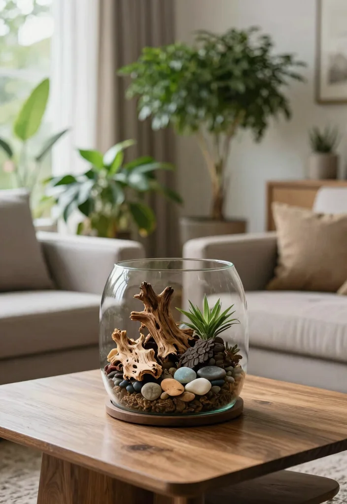 16 Witchy Living Room Decor Ideas: Dark Mystical Charm - 16. Nature-Inspired Decor Elements 1