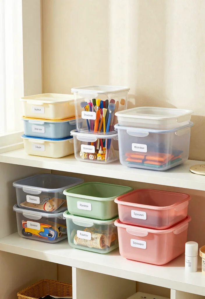17 Bedroom Ideas for Students: Smart Budget Friendly Style - 13. Reusable Storage Containers 1