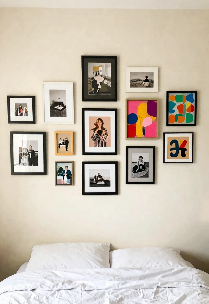 17 Bedroom Ideas for Students: Smart Budget Friendly Style - 7. Personalized Gallery Wall 1