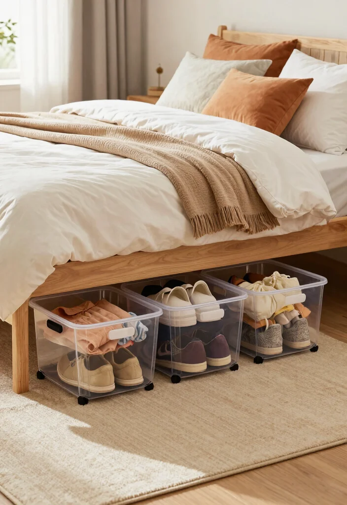 17 Bedroom Ideas for Students: Smart Budget Friendly Style - 9. Smart Under-bed Storage 1