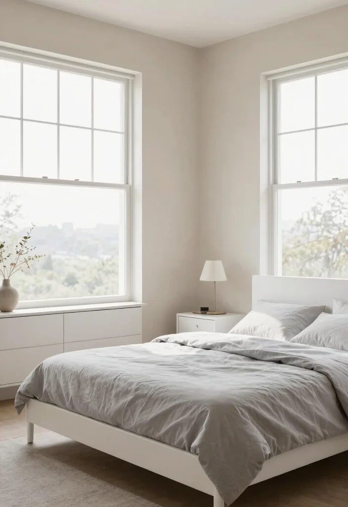 17 Bedroom With Big Windows Ideas for Bright, Airy Layouts - 5. Minimalist Decor for Spacious Feel 1