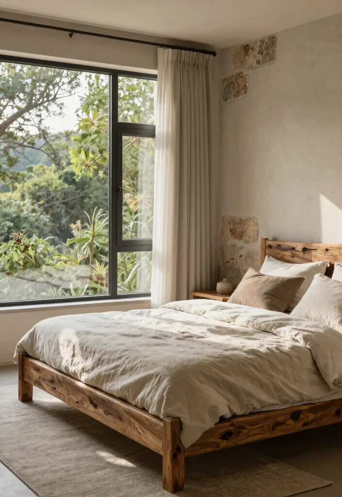 17 Bedroom With Big Windows Ideas for Bright, Airy Layouts - 9. Utilizing Natural Elements 1