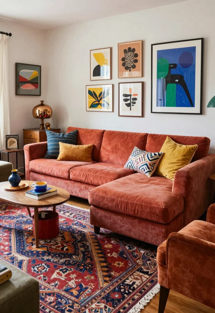 17 Chaise Sofa Living Room Layout Ideas: Relaxed Elegant Flow - 13. Eclectic Mix 1