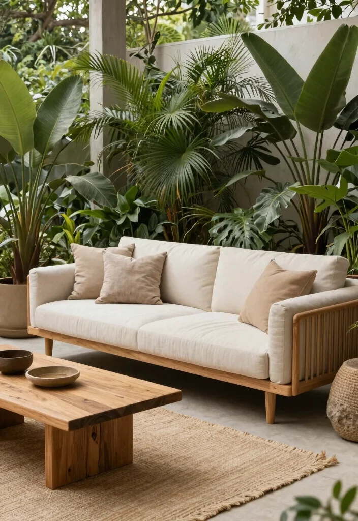 17 Chaise Sofa Living Room Layout Ideas: Relaxed Elegant Flow - 14. Outdoor-Inspired 1