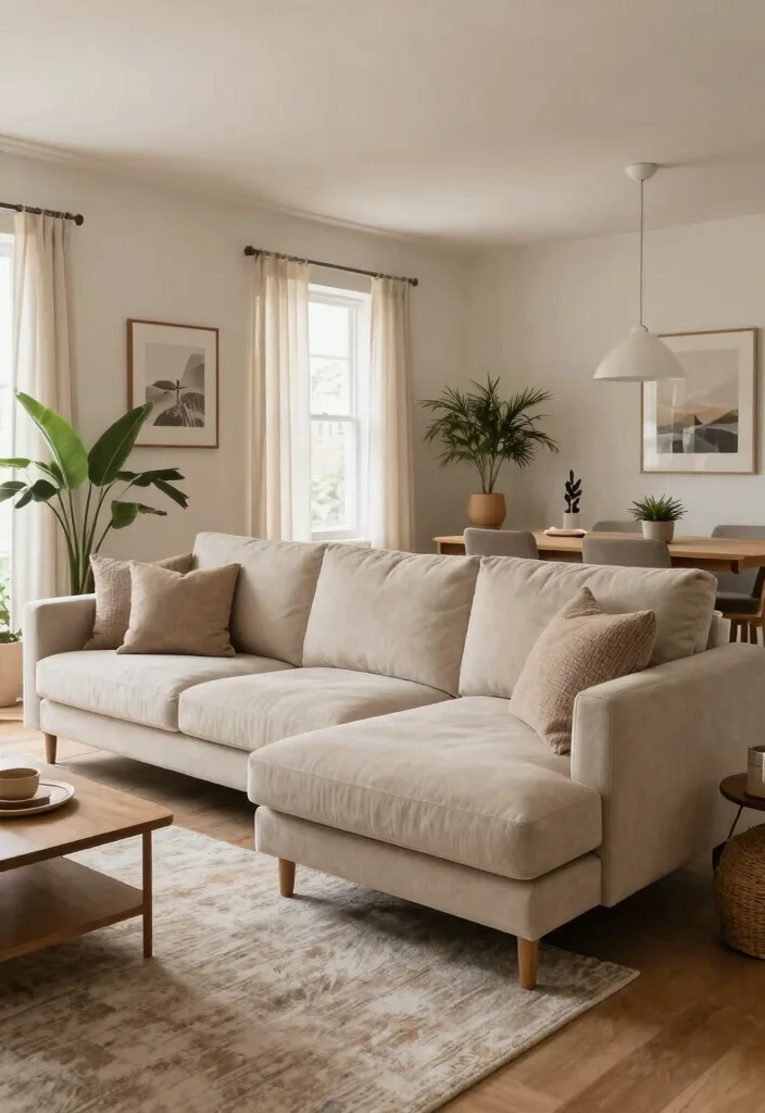 17 Chaise Sofa Living Room Layout Ideas: Relaxed Elegant Flow - 5. Open Concept Integration 1