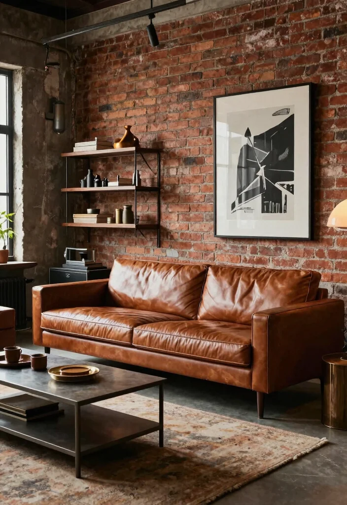 17 Chaise Sofa Living Room Layout Ideas: Relaxed Elegant Flow - 8. Industrial Chic 1