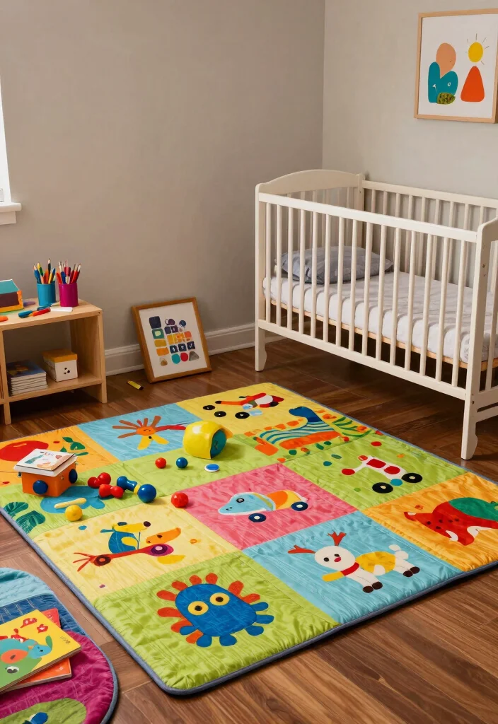 17 Crib in Bedroom Ideas for Shared Rooms: Smart Layouts - 5. The Dual Function Play Area 1