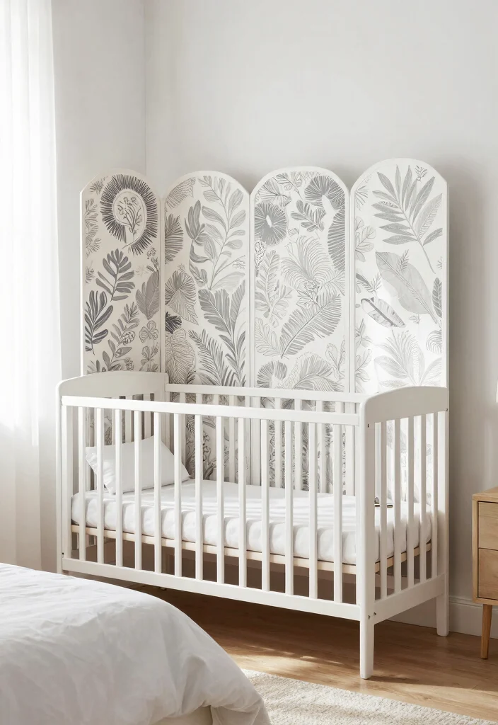 17 Crib in Bedroom Ideas for Shared Rooms: Smart Layouts - 8. The Divider Approach 1