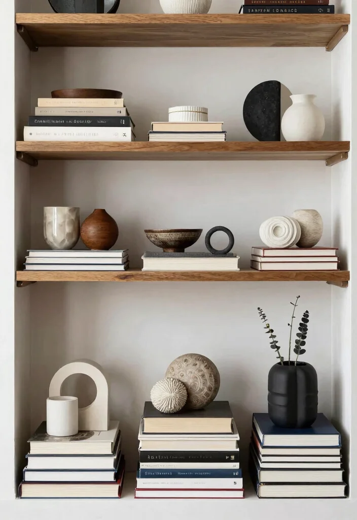 17 Entertainment Center Decor Living Room Ideas Balanced Displays - 11. Play with Layering 1