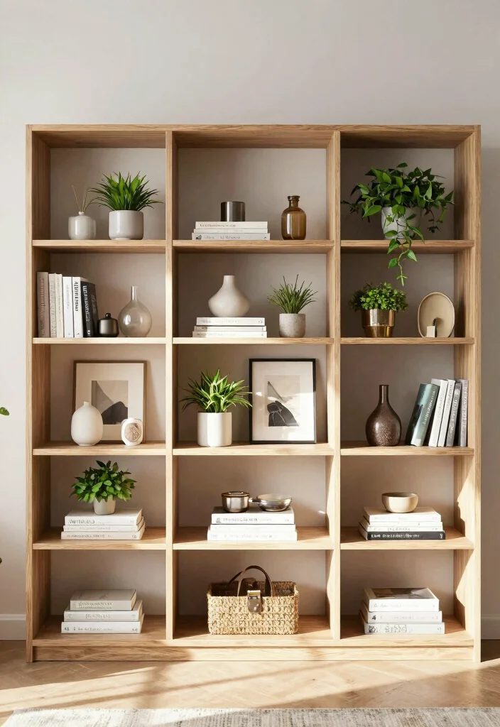 17 Entertainment Center Decor Living Room Ideas Balanced Displays - 13. Opt for Open Shelving 1