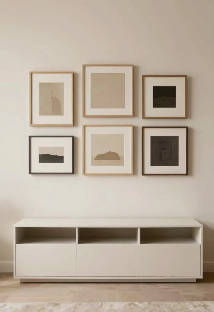 17 Entertainment Center Decor Living Room Ideas Balanced Displays - 4. Embrace Minimalist Art 1