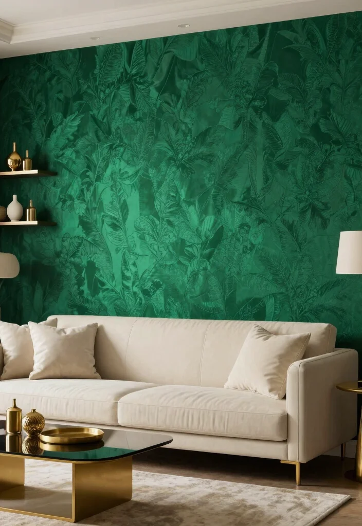 17 Feature Wall Ideas Living Room Wallpaper Statement Designs - 14. Elegant Silk Textured Wallpaper 1