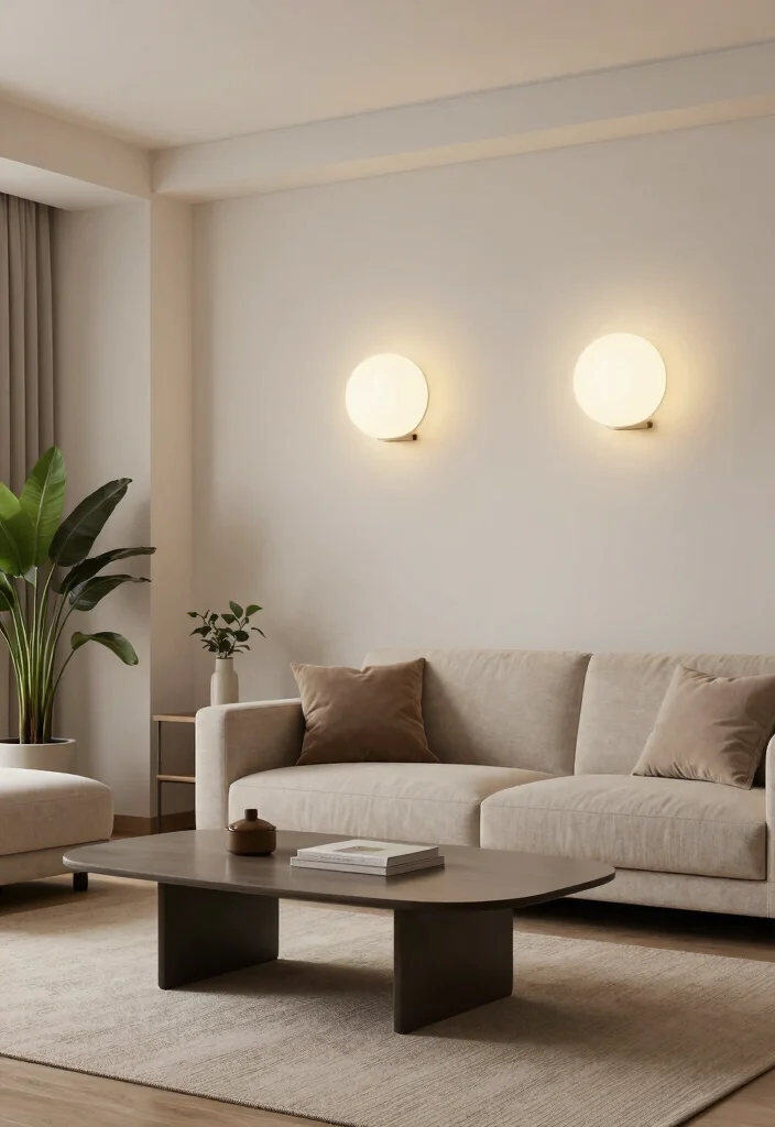 17 Living Room Wall Sconces Ideas for Elegant Layered Light - 9. Farmhouse Flush Mount Sconces 1