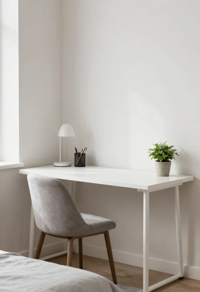 17 Shared Bedroom Ideas for Adults: Stylish Functional Living - 13. Minimalist Desk Areas 1