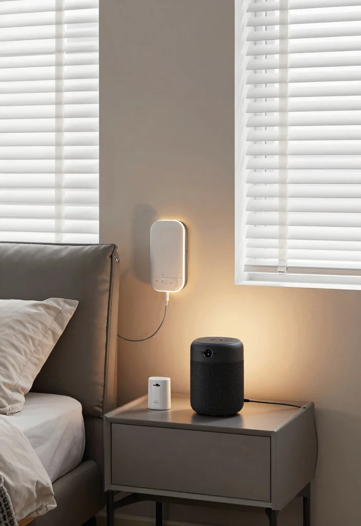 17 Shared Bedroom Ideas for Adults: Stylish Functional Living - 17. Smart Tech for a Modern Touch 1