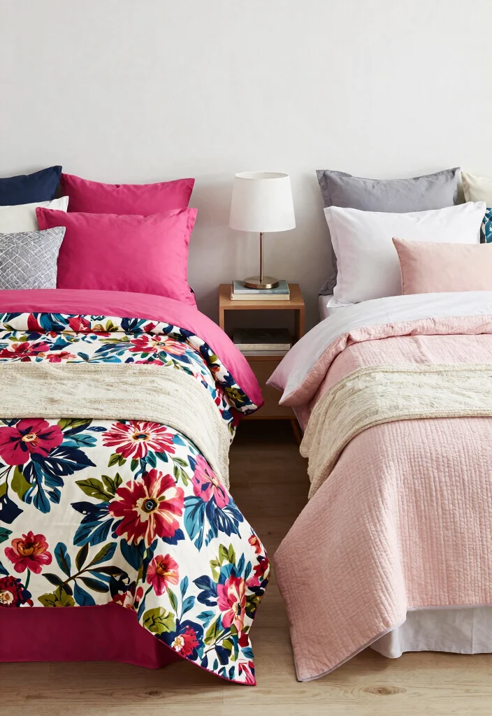 17 Shared Bedroom Ideas for Adults: Stylish Functional Living - 4. Customized Bedding Solutions 1