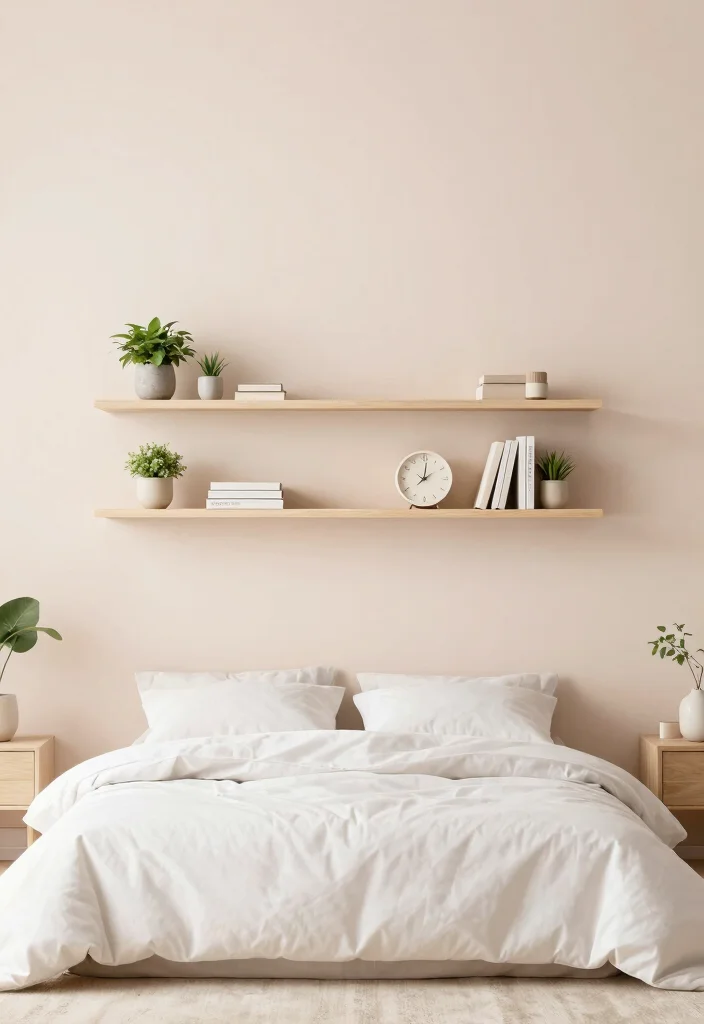 17 Shelves in Bedroom Wall Shelves Ideas Practical Style - 1. Minimalist Floating Shelves 1