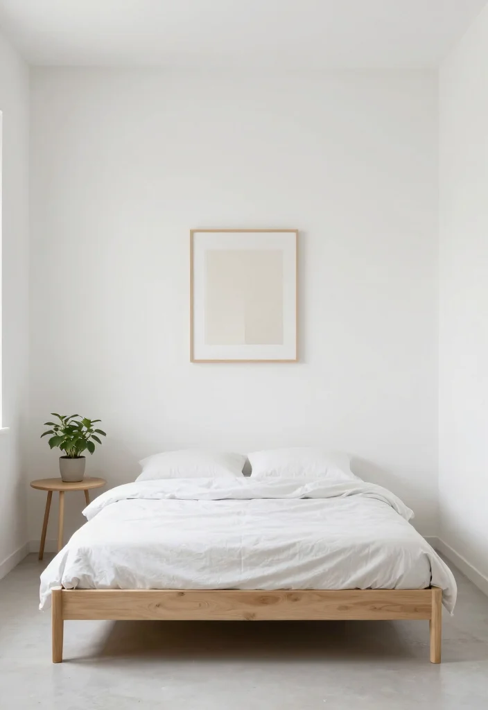 17 Small Bedroom Double Bed Ideas: Comfortable Compact Layouts - 10. Minimalist Decor 1