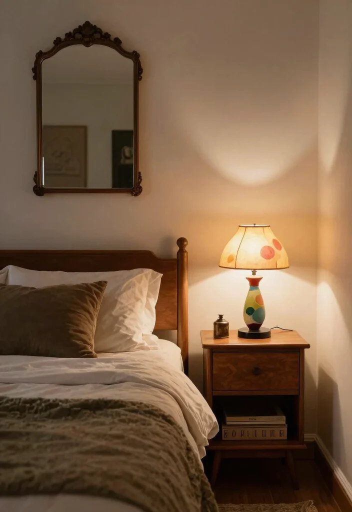 17 Small Bedroom Double Bed Ideas: Comfortable Compact Layouts - 13. Vintage or Thrifted Finds 1