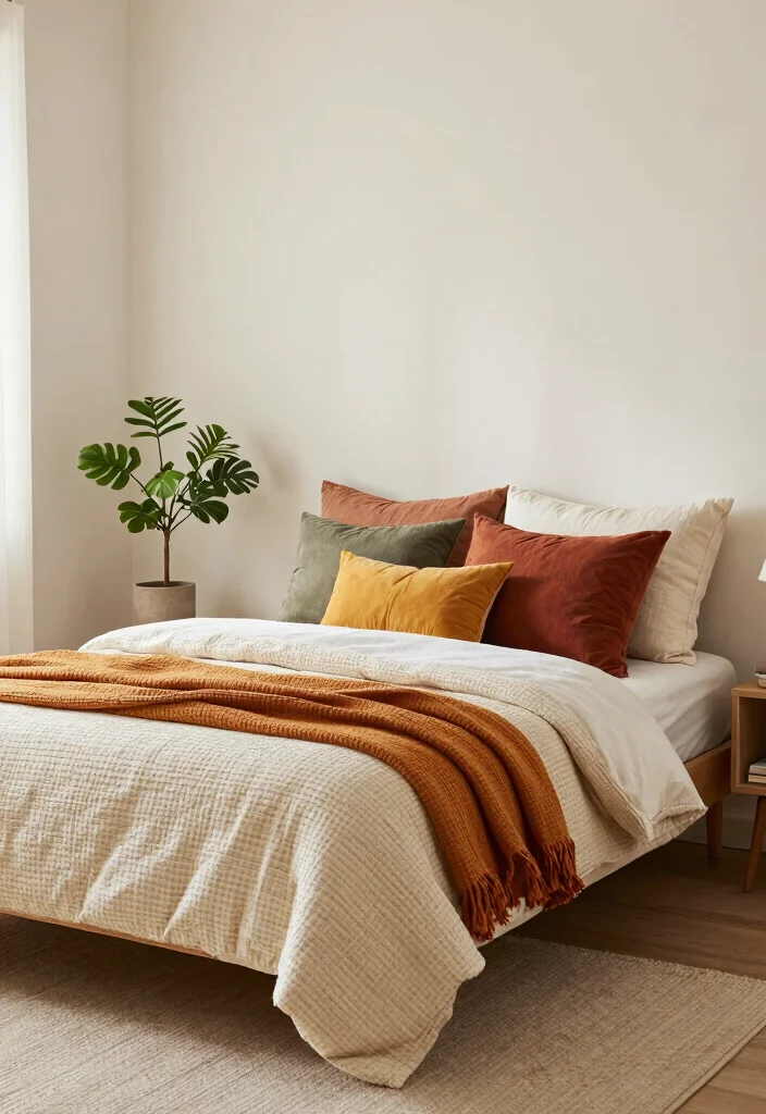 17 Small Bedroom Double Bed Ideas: Comfortable Compact Layouts - 17. Seasonal Decor Changes 1