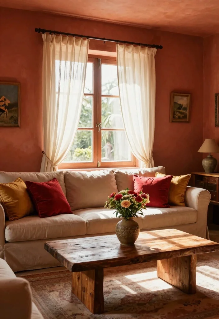 17 Spanish Style Homes Interior Decor Living Room Ideas: Warm and Classic - 1. Embrace Warm Color Palettes 1