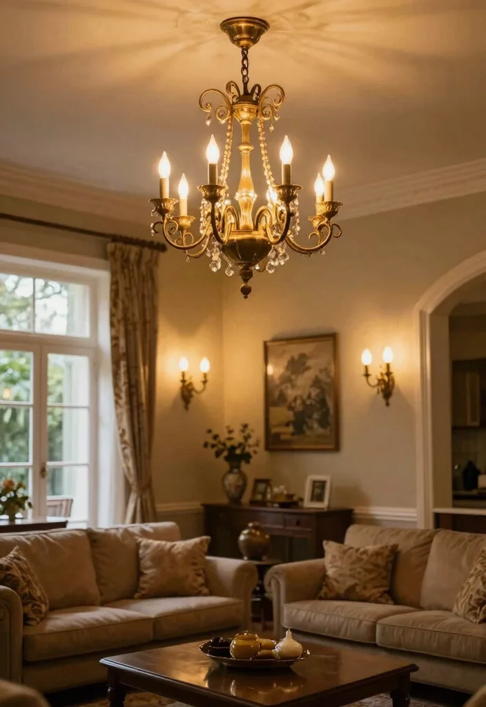 17 Spanish Style Homes Interior Decor Living Room Ideas: Warm and Classic - 5. Statement Lighting Fixtures 1