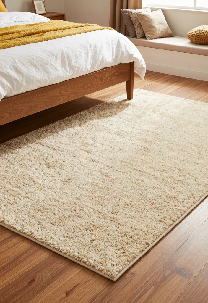 18 Bedroom Design Ideas for Couples: Romantic and Functional - 11. Area Rugs for Comfort 1