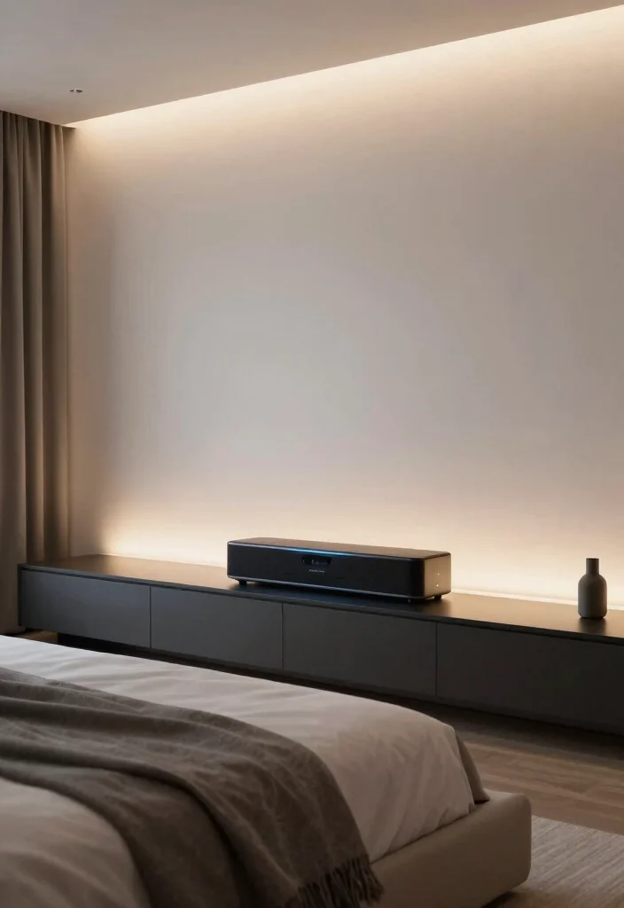 18 Bedroom Design Ideas for Couples: Romantic and Functional - 12. Integrated Technology 1