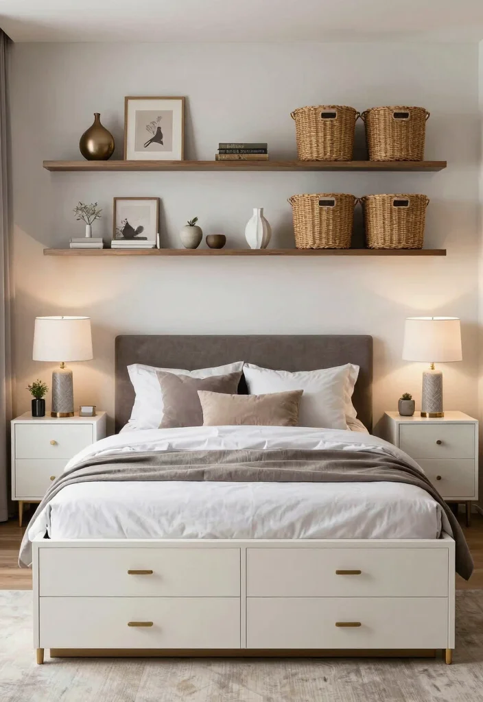 18 Bedroom Design Ideas for Couples: Romantic and Functional - 3. Functional Storage Solutions 1